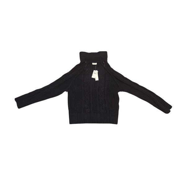 Sophie Rue Notch Cable Knit Pullover Sweater Size Large - Picture 5 of 9